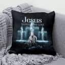 Jesus Saved My Life Christian Cross Pillow