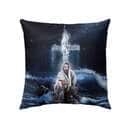 Jesus Outstretched Hands Saves Christian Religious Pillow
