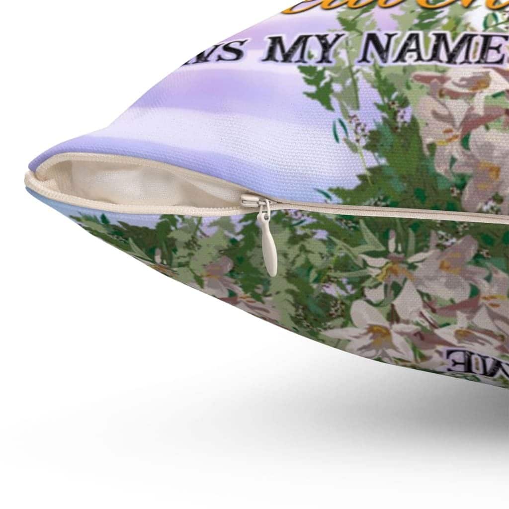 Jesus Because Of Him Heaven Knows My Name Christian Pillow