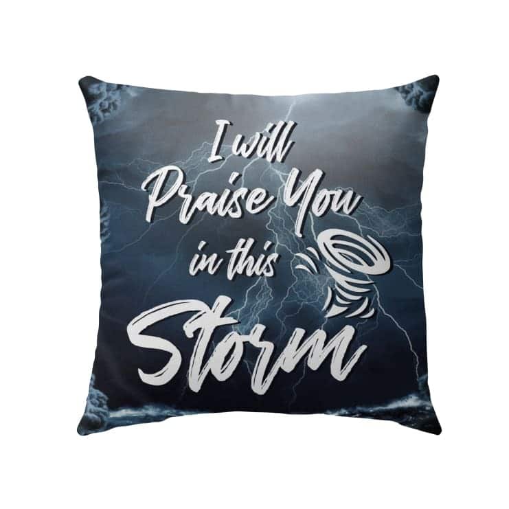 I Will Praise You In This Storm Christian Pillow I Will Praise You In This Storm Christian Pillow