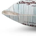 I Can Do All Things Through Christ Cross With Flowers Christian Pillow