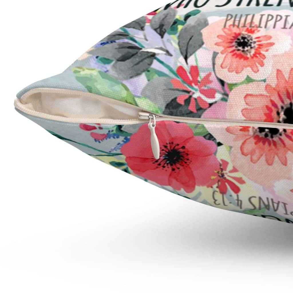 I Can Do All Things Through Christ Philippians 413 Bible Verse Pillow I Can Do All Things Through Christ Philippians 413 Bible Verse Pillow