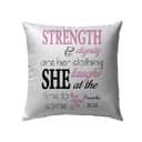 Proverbs 3125 Strength And Dignity Bible Verse Pillow Proverbs 3125 Strength And Dignity Bible Verse Pillow