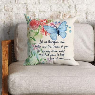 Let Us Therefore Come Boldly Hebrews 416 Bible Verse Pillow Let Us Therefore Come Boldly Hebrews 416 Bible Verse Pillow