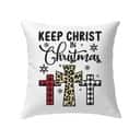 Keep Christ In Christmas Three Crosses Pillow Keep Christ In Christmas Three Crosses Pillow
