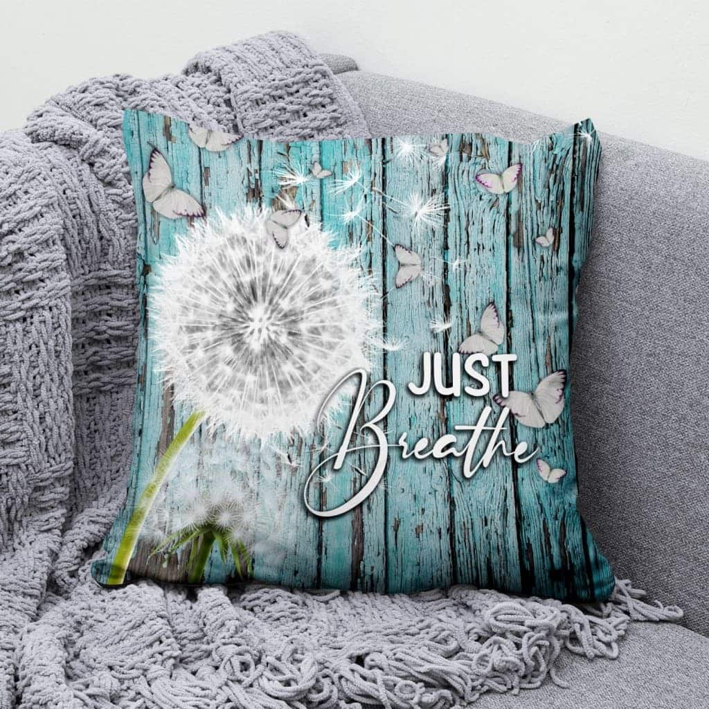 Just Breathe Christian Flowers Pillow Just Breathe Christian Flowers Pillow