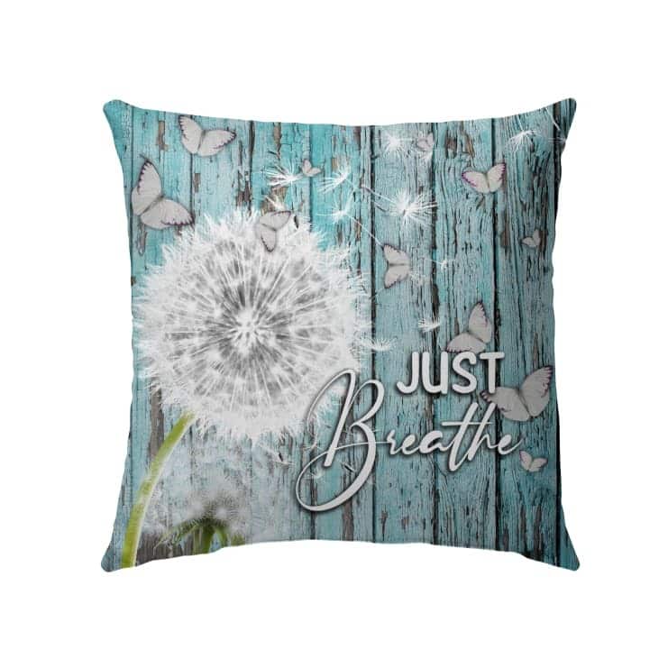 Just Breathe Christian Flowers Pillow Just Breathe Christian Flowers Pillow