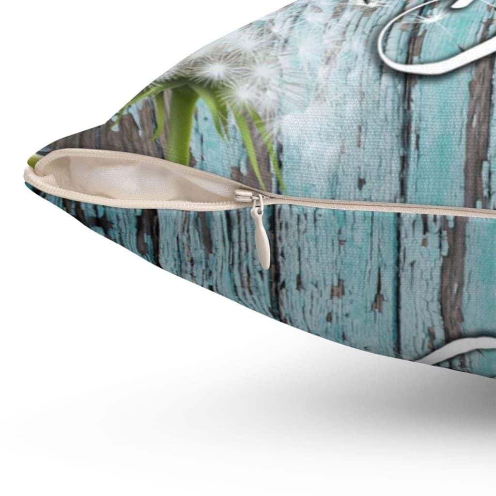 Just Breathe Christian Flowers Pillow