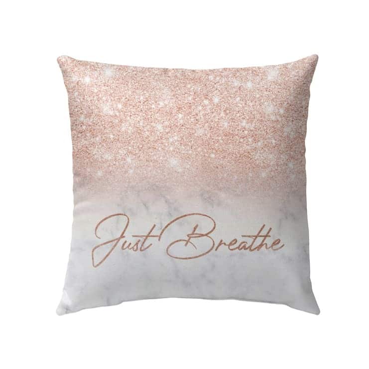 Just Breathe Christian Faith Religious Pillow