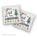 Just A Girl Who Loves Christmas Xmas Pillow Just A Girl Who Loves Christmas Xmas Pillow