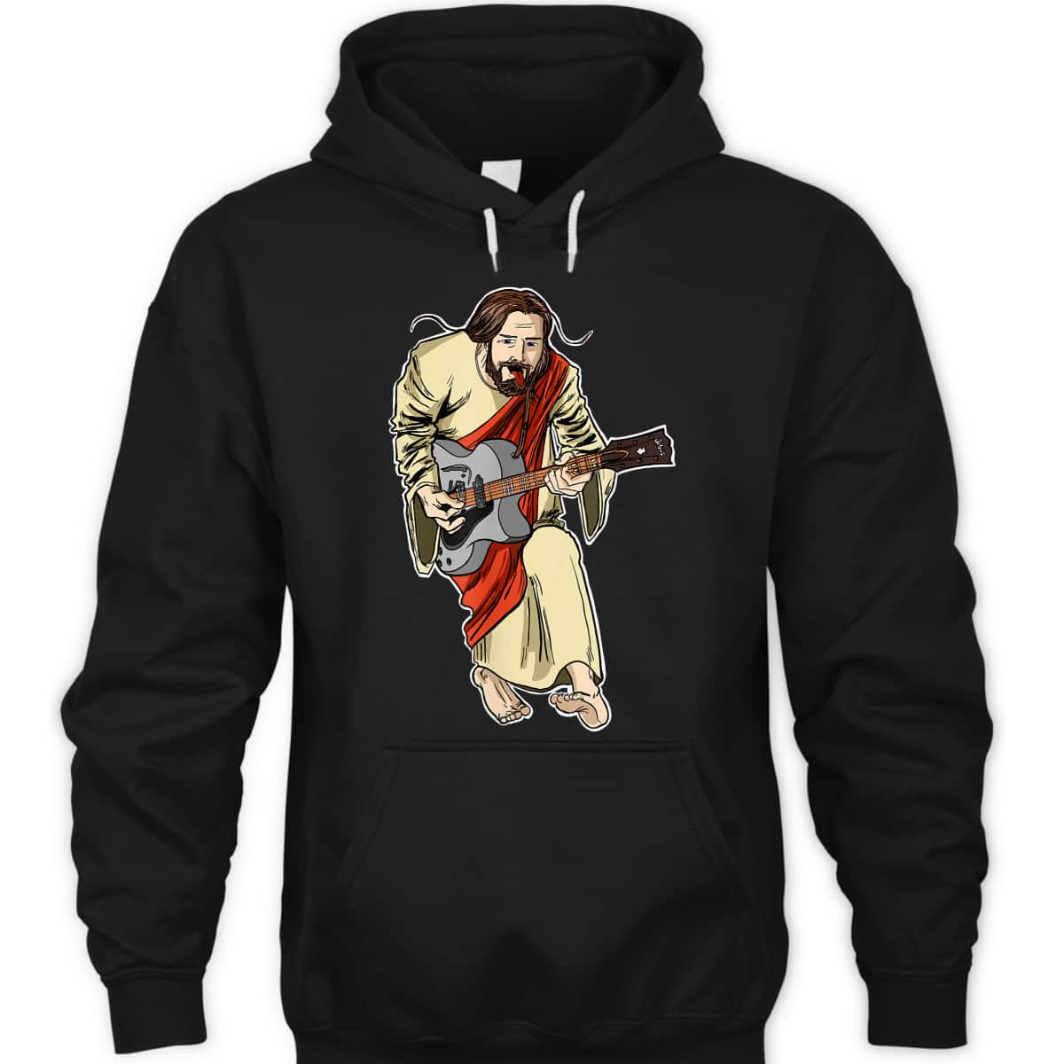 Rocker Jesus With Guitar Funny Rockstar Jesus T-Shirt Rocker Jesus With Guitar Funny Rockstar Jesus T-Shirt