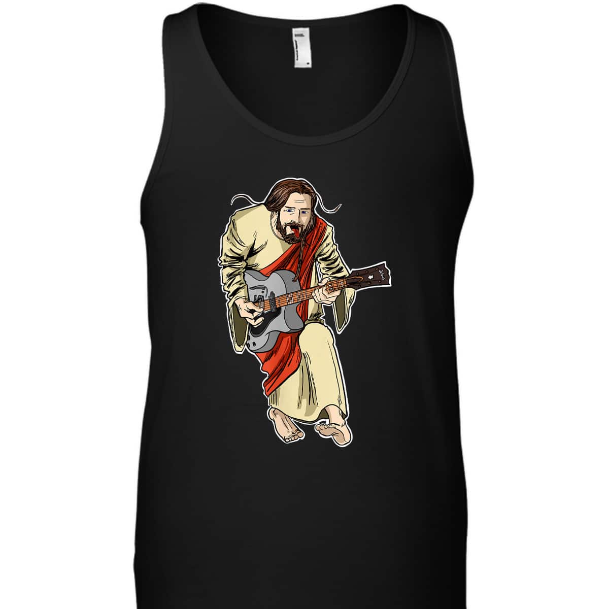 Rocker Jesus With Guitar Funny Rockstar Jesus T-Shirt Rocker Jesus With Guitar Funny Rockstar Jesus T-Shirt