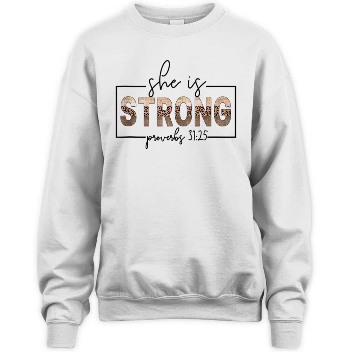 Leopard She Is Strong Proverbs 3125 T-Shirt Leopard She Is Strong Proverbs 3125 T-Shirt