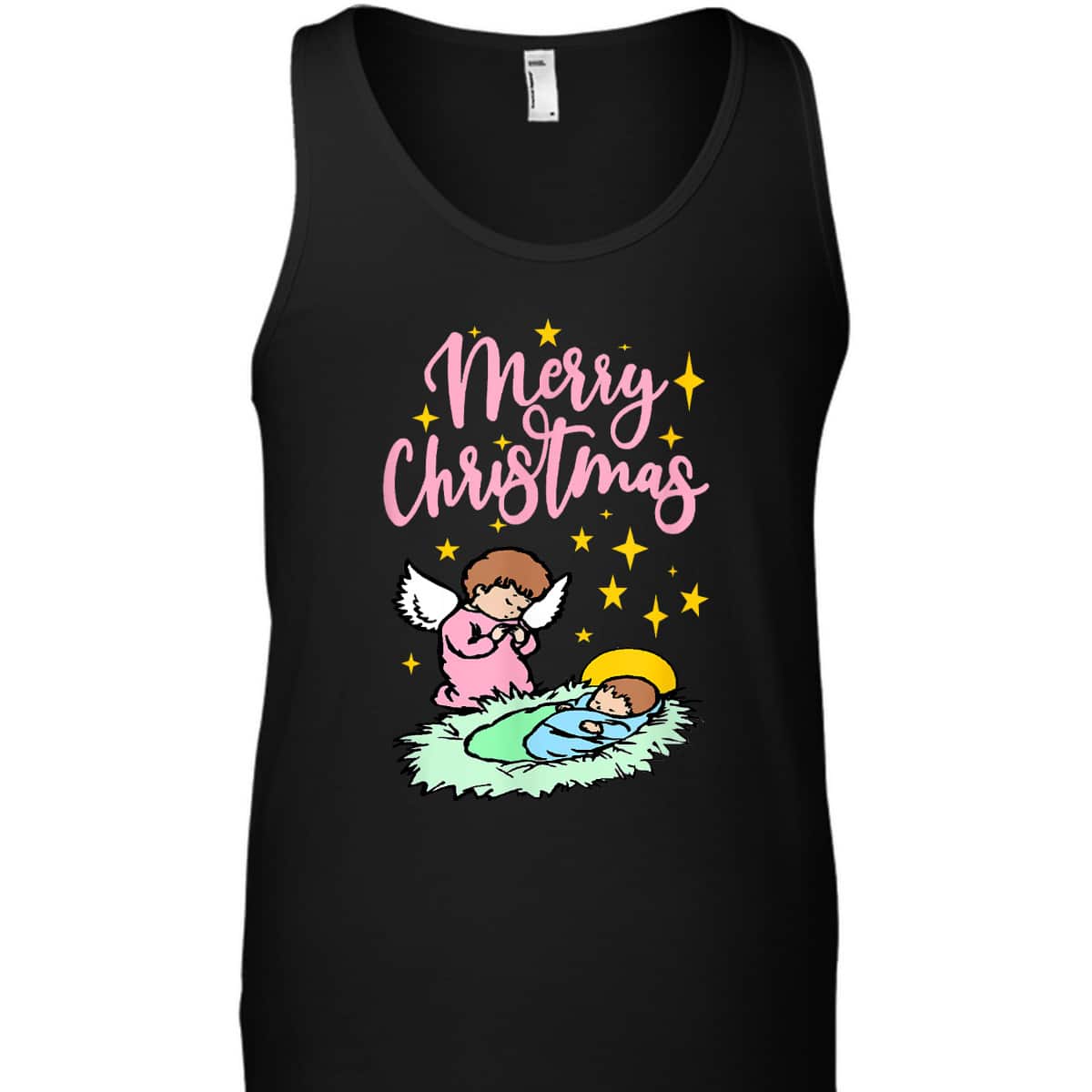 Baby Jesus With Angel Merry Christmas Nativity T-Shirt Baby Jesus With Angel Merry Christmas Nativity T-Shirt