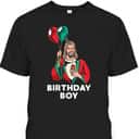 Birthday Boy Jesus Christ Santa Hat Christmas Christian T-Shirt Birthday Boy Jesus Christ Santa Hat Christmas Christian T-Shirt