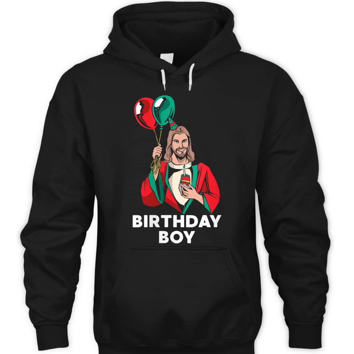 Birthday Boy Jesus Christ Santa Hat Christmas Christian T-Shirt Birthday Boy Jesus Christ Santa Hat Christmas Christian T-Shirt