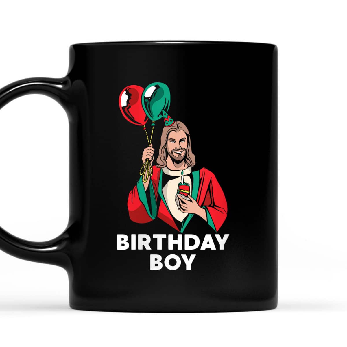 Birthday Boy Jesus Christ Santa Hat Christmas Christian T-Shirt Birthday Boy Jesus Christ Santa Hat Christmas Christian T-Shirt