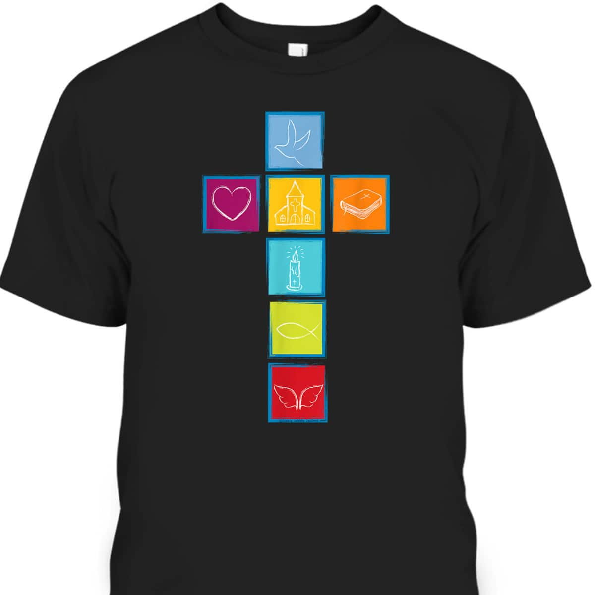 Christian Cross Symbols Of Faith Christmas Easter Christian T-Shirt