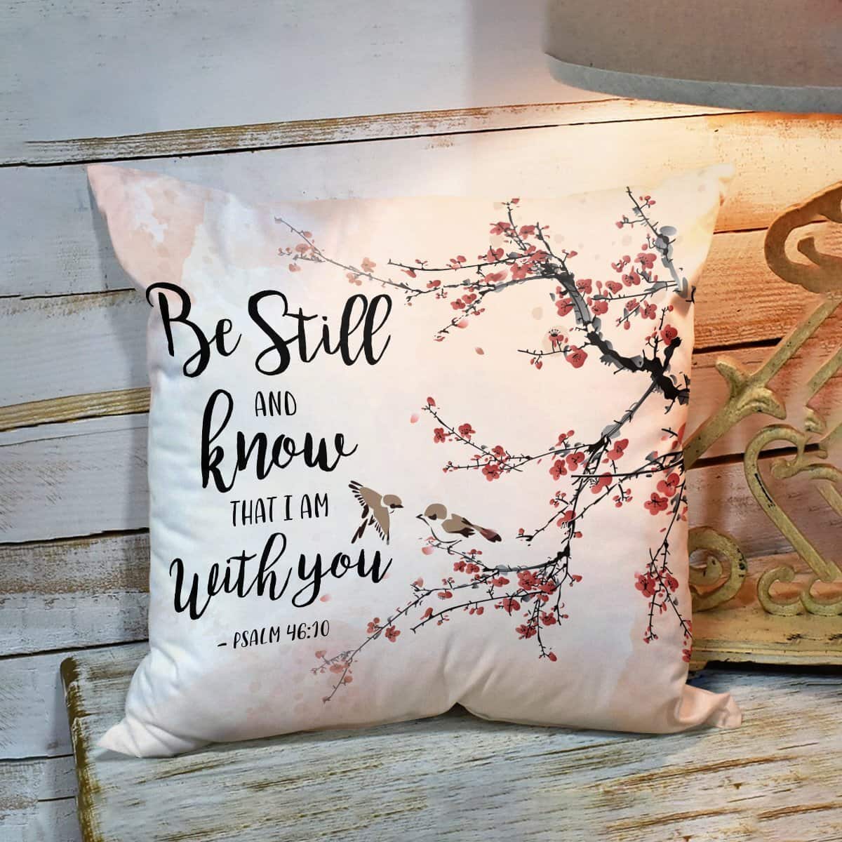 Bible Verse Scripture God Is Beside You Bird And Peach Blossom Jesus Pillow Bible Verse Scripture God Is Beside You Bird And Peach Blossom Jesus Pillow
