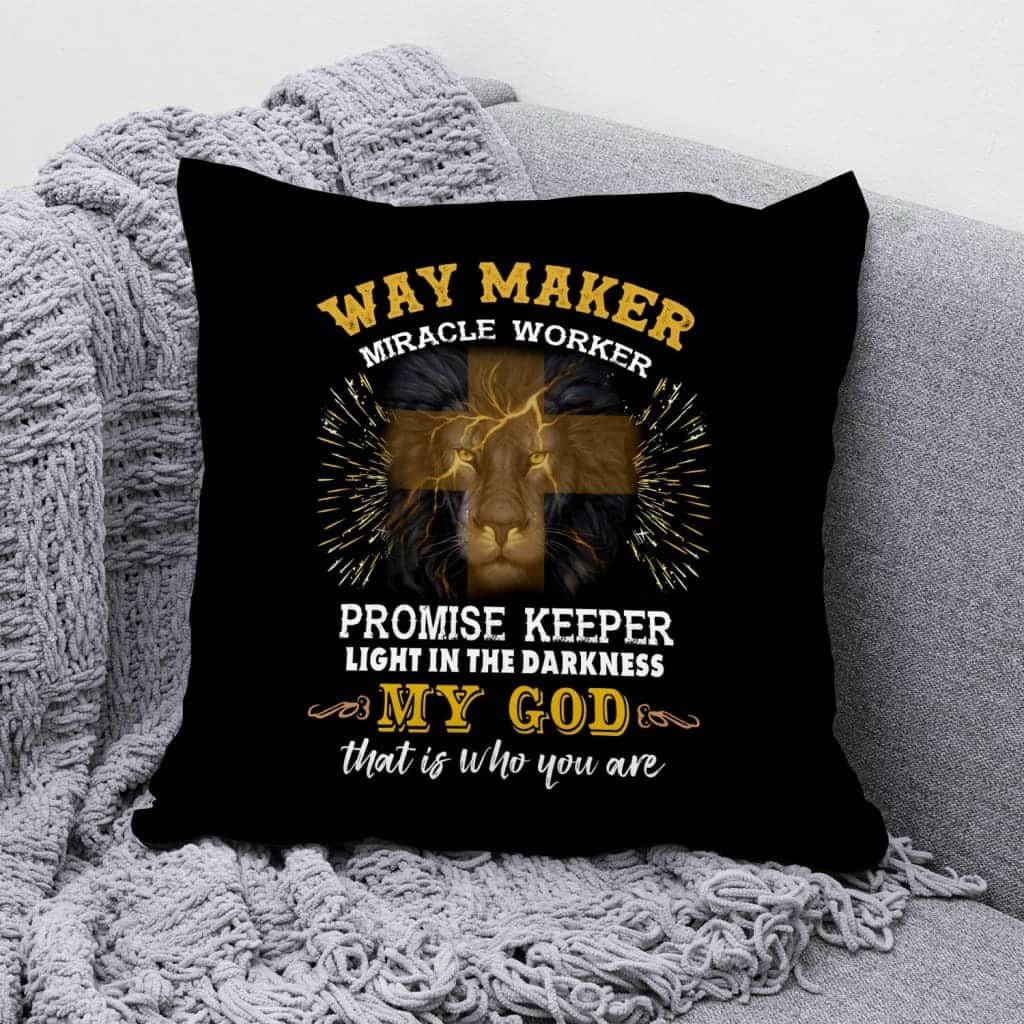 Way Maker Miracle Worker Christian Bible Verse Pillow Way Maker Miracle Worker Christian Bible Verse Pillow