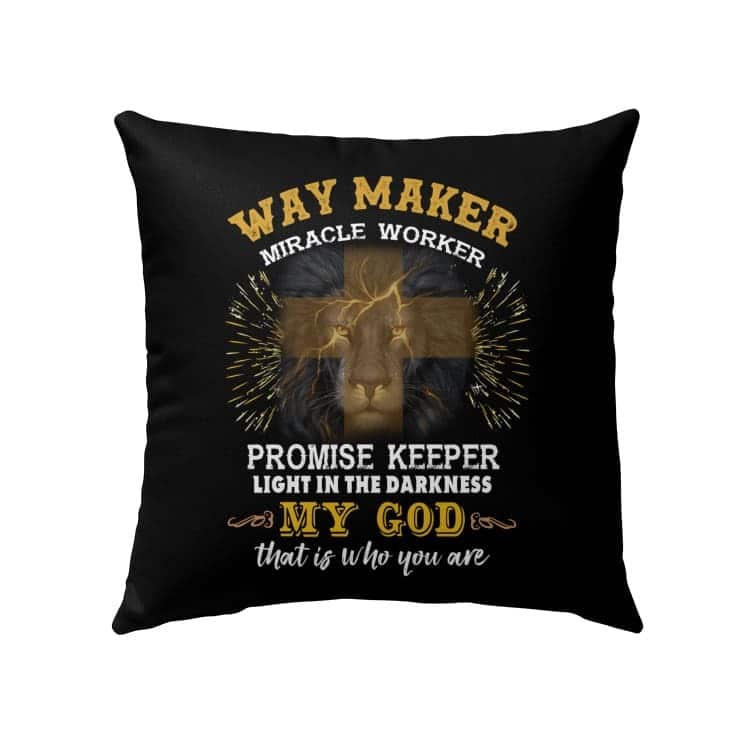 Way Maker Miracle Worker Christian Bible Verse Pillow Way Maker Miracle Worker Christian Bible Verse Pillow