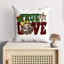 True Love Buffalo Plaid Christmas Cross Faith Pillow