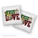 True Love Buffalo Plaid Christmas Cross Faith Pillow