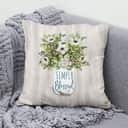Simply Blessed Floral Christian Pillow