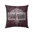 Rooted In Christ Christian Faith Religious Pillow Rooted In Christ Christian Faith Religious Pillow