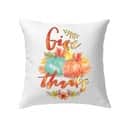 Pumpkin Thanksgiving Give Thanks Christian Religious Faith Pillow