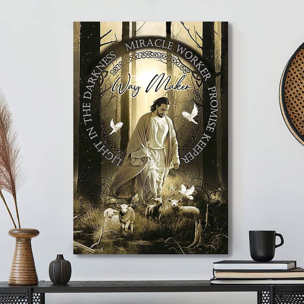 Way Maker Jesus Jesus Christian Jesus Christ Way Maker Bible Verse Canvas Print - PODRoyal