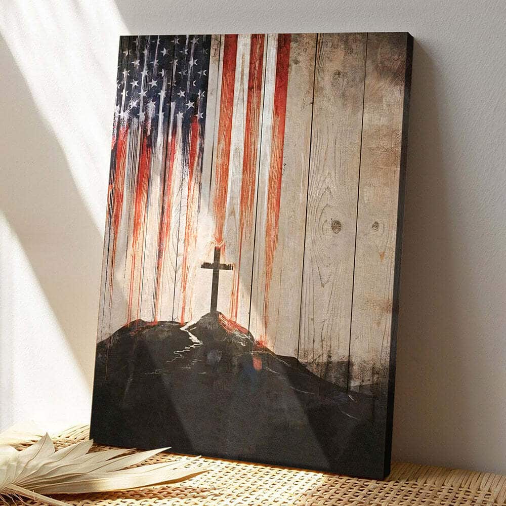 Bible Verse Painting American Flag And Jesus Scripture Canvas Print Bible Verse Painting American Flag And Jesus Scripture Canvas Print