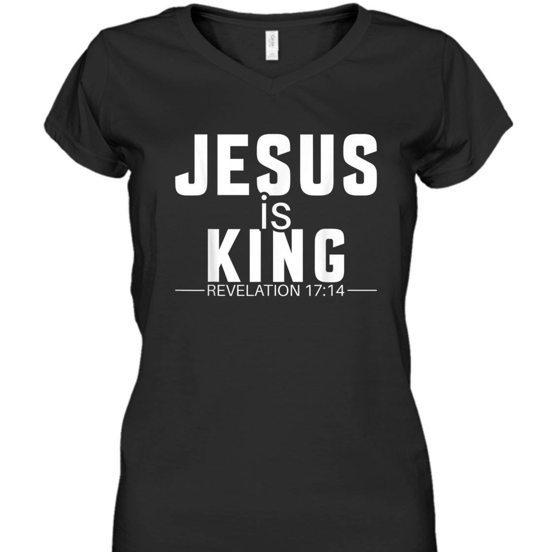 Religious Bible Verse T-Shirt Jesus Is King Revelation 17:14 Religious Bible Verse T-Shirt Jesus Is King Revelation 17:14