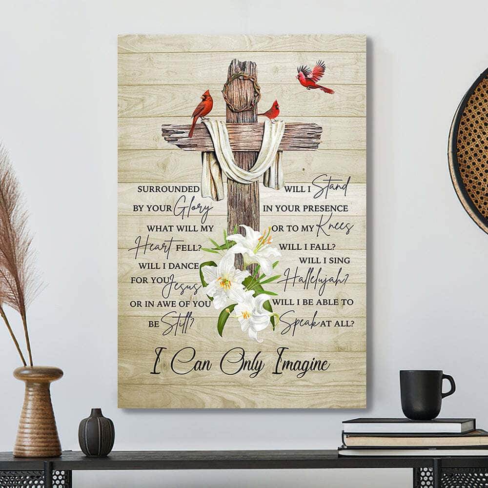 Christian I Can Only Imagine Cardinal Christian Vintage Gifts Canvas Print