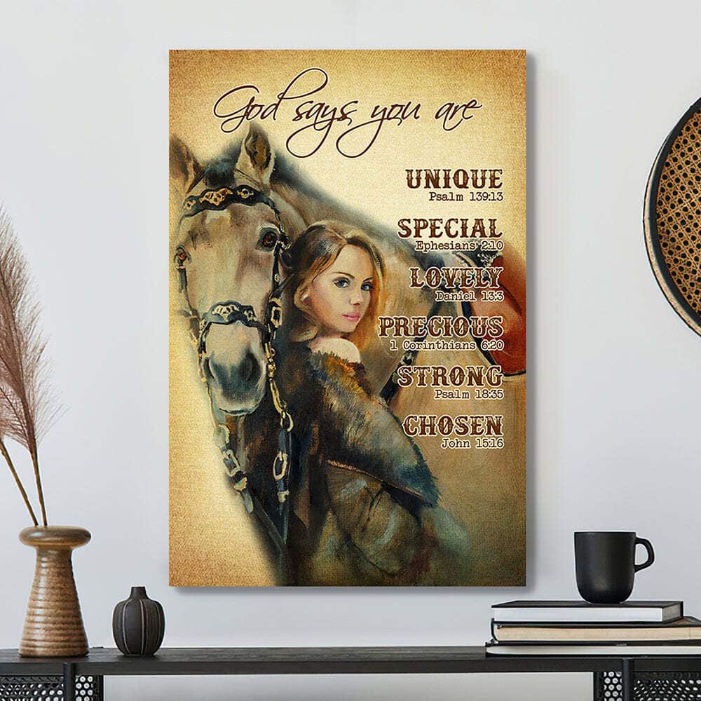 Scripture Christian God Says You Are Bible Verse Horse Canvas Print Scripture Christian God Says You Are Bible Verse Horse Canvas Print
