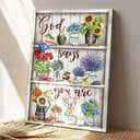 Christian Scripture God Says You Are Flower Jesus Canvas Print Christian Scripture God Says You Are Flower Jesus Canvas Print