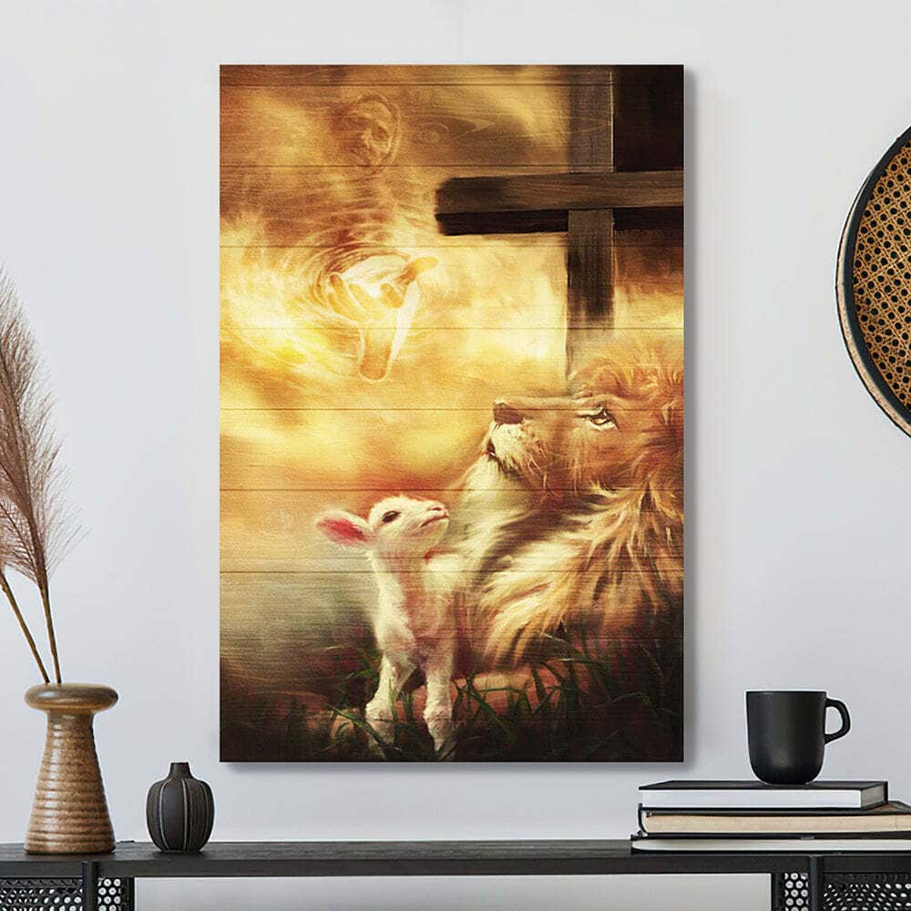 Jesus Jesus Christ Cross And Baby Goat Canvas Print Jesus Jesus Christ Cross And Baby Goat Canvas Print