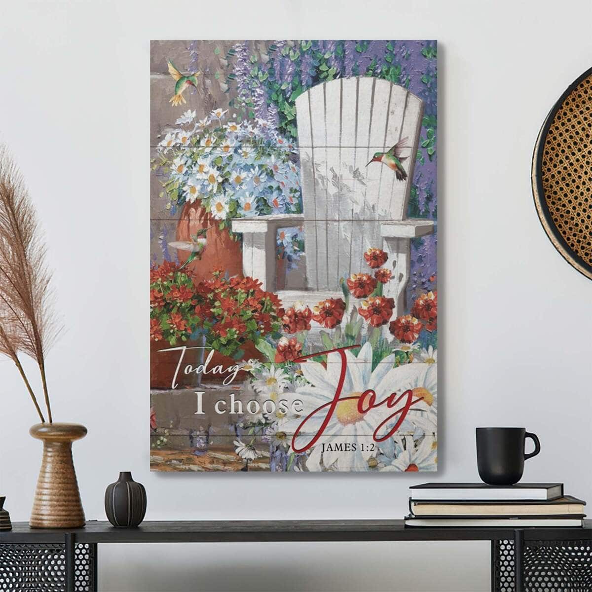 Christian Jesus Today I Choose Joy Faith Bible Verse Canvas Print Christian Jesus Today I Choose Joy Faith Bible Verse Canvas Print