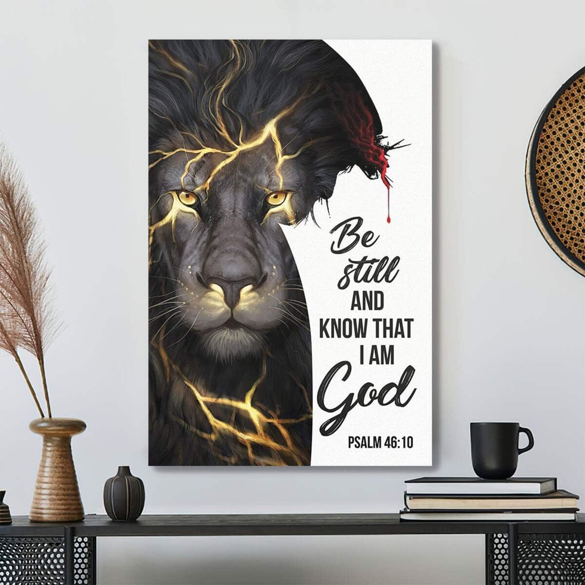 Christian I Am God Special Lion Scripture Canvas Print Christian I Am God Special Lion Scripture Canvas Print