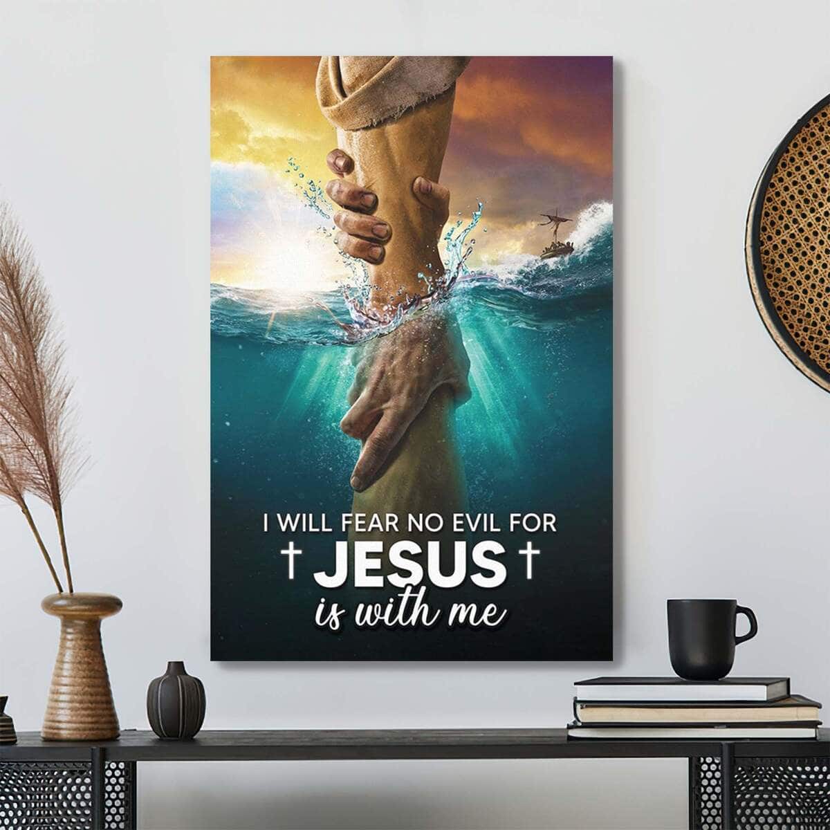Christian Jesus Is With Me Unique Scripture Canvas Print Christian Jesus Is With Me Unique Scripture Canvas Print