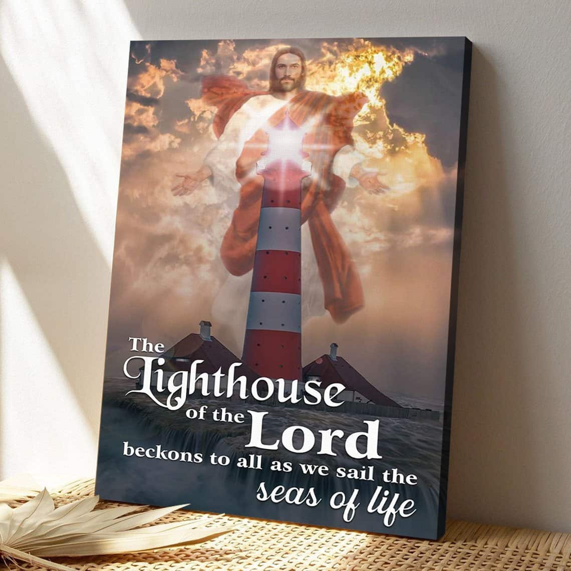 Christian The Lighthouse Of The Lord Jesus Scripture Canvas Print