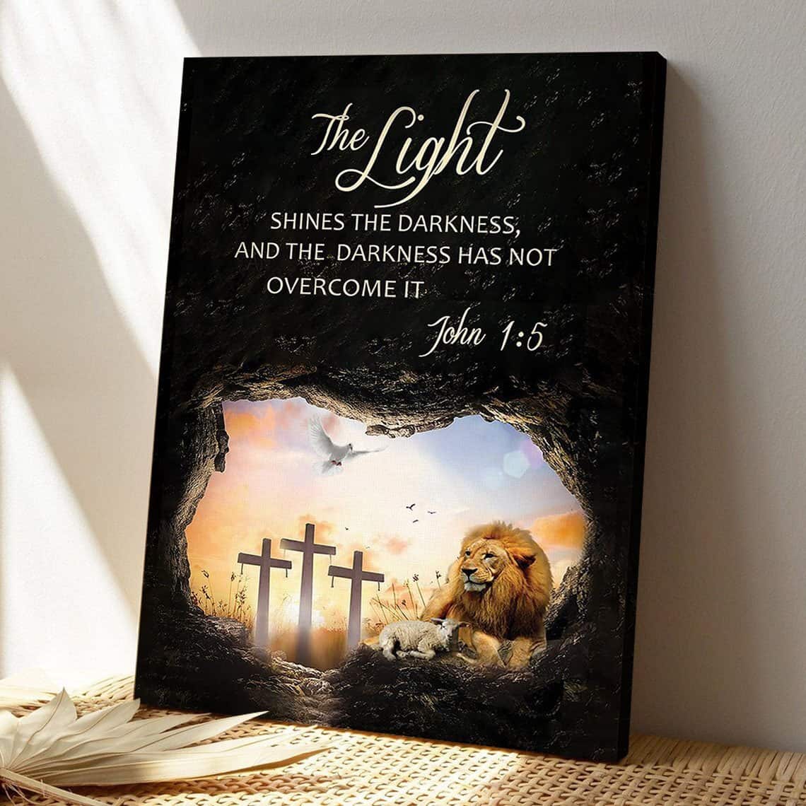 Christian The Light Shines In The Darkness Special Scripture Canvas Print