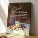 Christian Dear God Kitchen Scripture Canvas Print