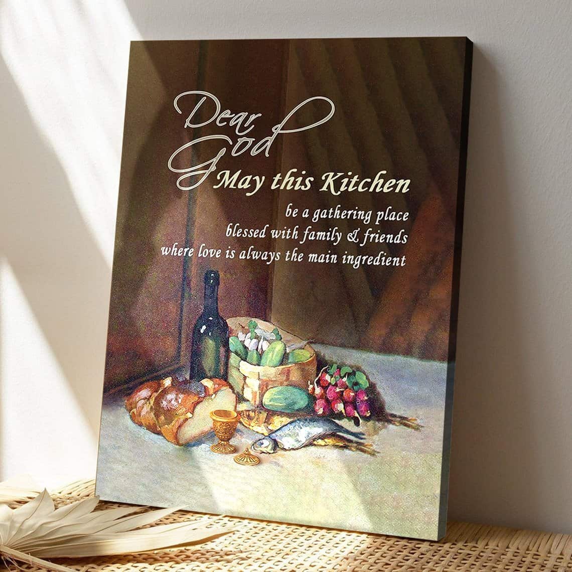 Christian Dear God Kitchen Scripture Canvas Print Christian Dear God Kitchen Scripture Canvas Print