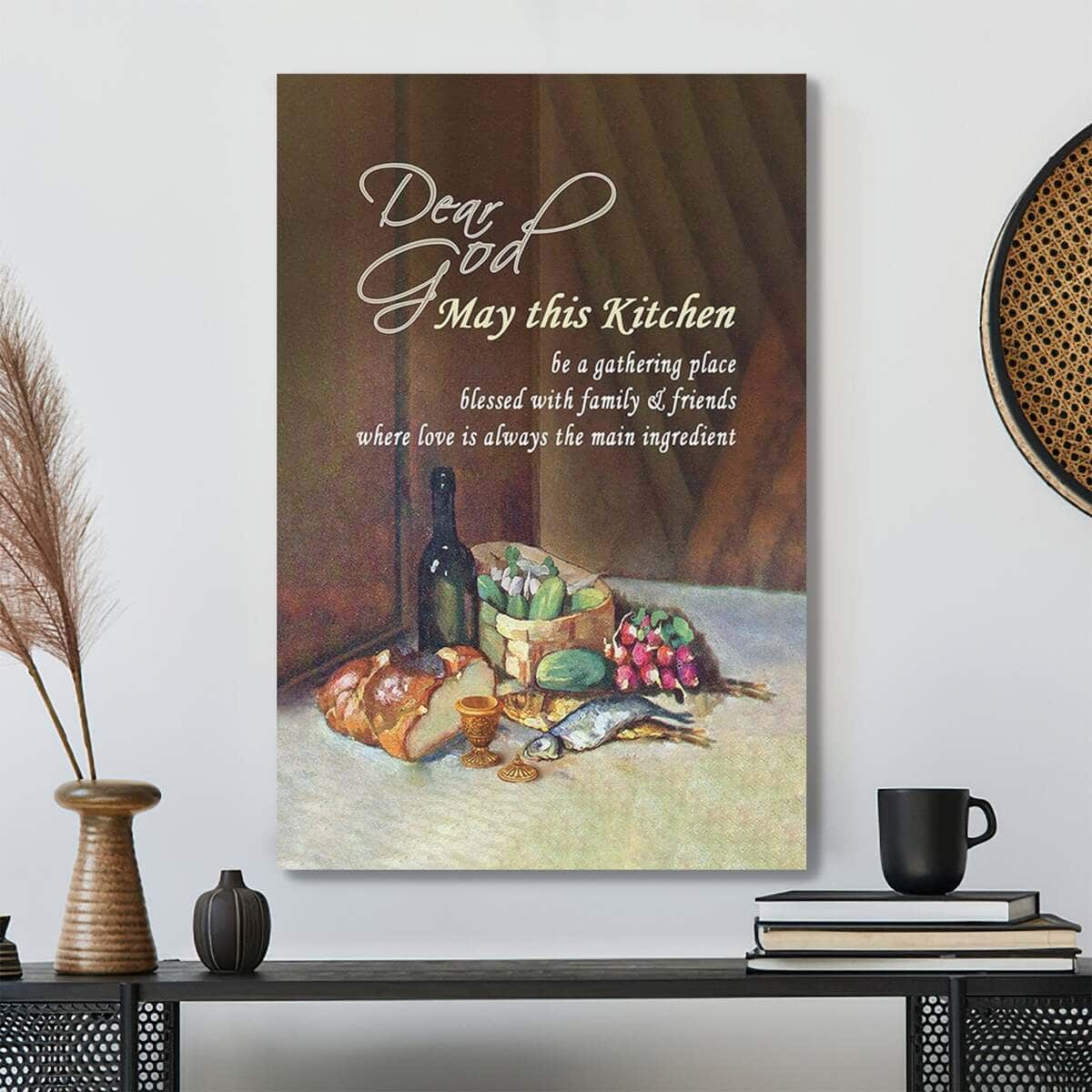 Christian Dear God Kitchen Scripture Canvas Print Christian Dear God Kitchen Scripture Canvas Print