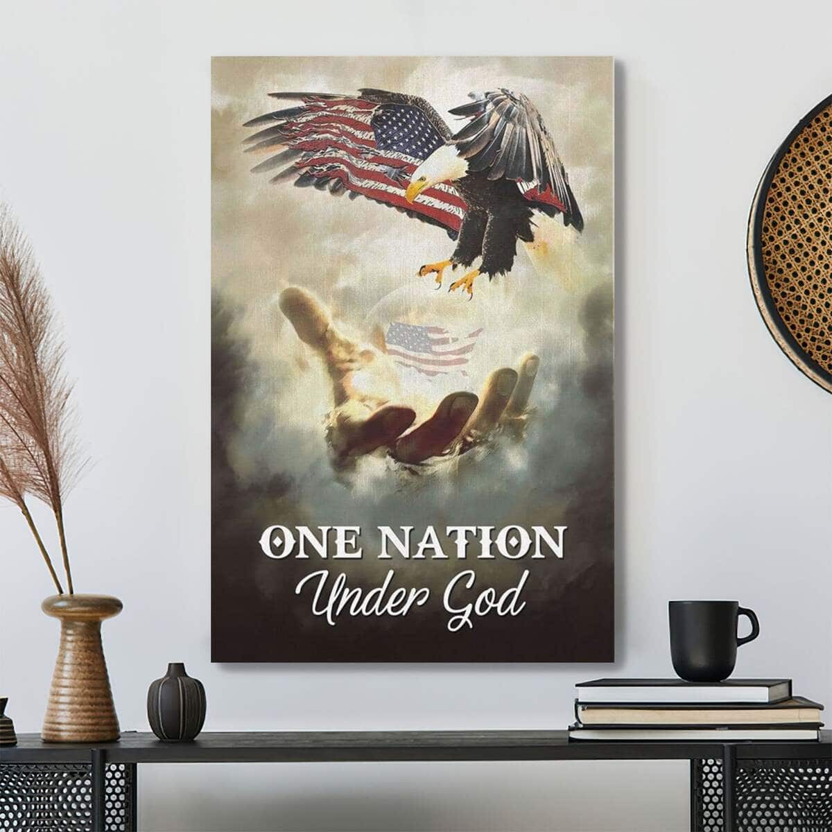 Bible Verse One Nation Under God Jesus Christ Canvas Print Bible Verse One Nation Under God Jesus Christ Canvas Print
