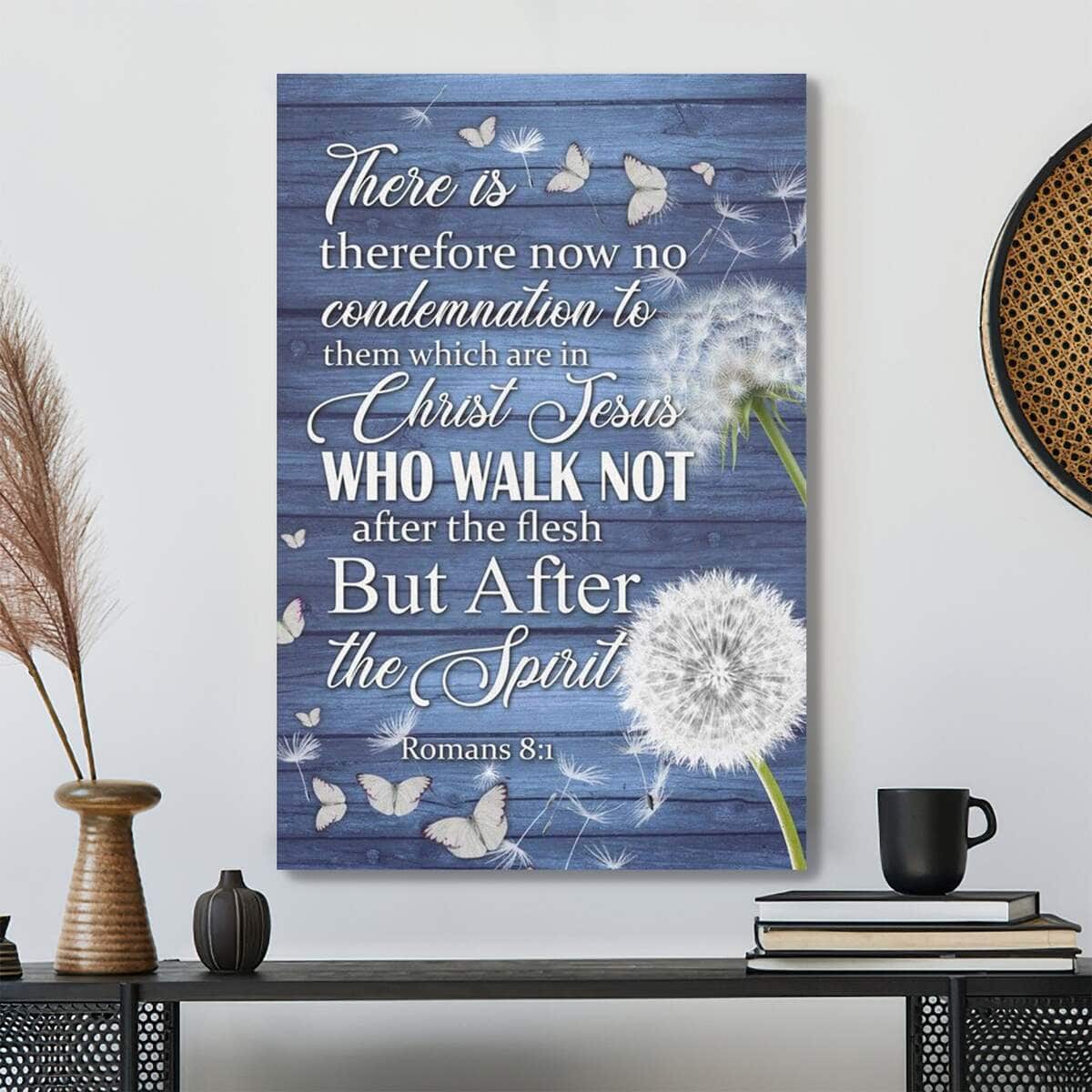 Bible Verse Blue Romans 81 Kjv There Is Therefore Now No Condemnation Canvas Print Bible Verse Blue Romans 81 Kjv There Is Therefore Now No Condemnation Canvas Print