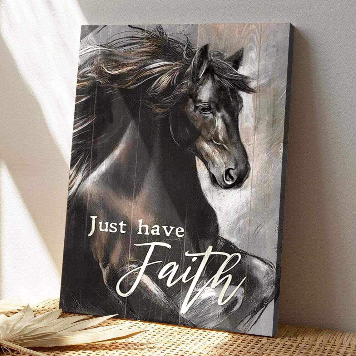 Christian Horse Painting The Amazing Black Horse Just Have Faith Jesus Canvas Print Christian Horse Painting The Amazing Black Horse Just Have Faith Jesus Canvas Print