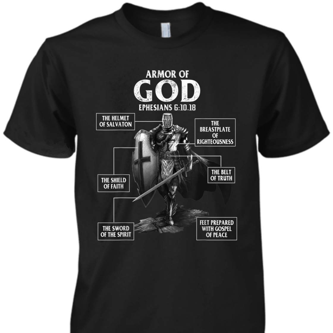 Armor Of God Bible Verse T-Shirt Ephesians 6:10.18 Great Gift For Religious Christians Armor Of God Bible Verse T-Shirt Ephesians 6:10.18 Great Gift For Religious Christians