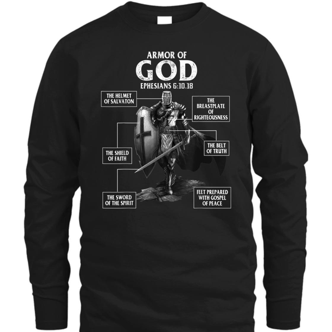 Armor Of God Bible Verse T-Shirt Ephesians 6:10.18 Great Gift For Religious Christians Armor Of God Bible Verse T-Shirt Ephesians 6:10.18 Great Gift For Religious Christians